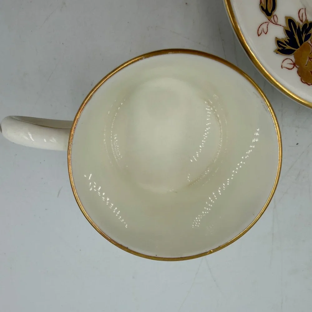 Coalport Bone China Hong Kong Demitasse Espresso Cup Saucer England Imari 1970s